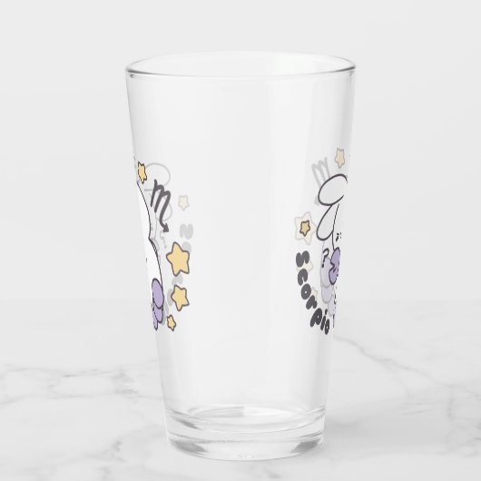 Loppitokki Bunny Embracing Scorpio Zodiac Magic I Glas (Rechts)