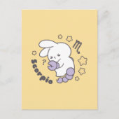 Loppitokki Bunny Embracing Scorpio Zodiac Magic I Postkarte (Vorderseite)