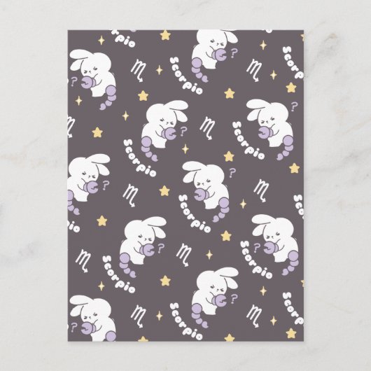 Loppitokki's Cosmic Scorpio Muster: Bunny Art II Postkarte (Vorderseite)