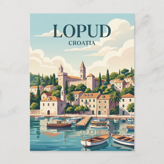 Lopud Insel Kroatien Postkarte (Vorderseite)