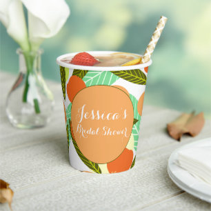 Loquat Frucht Muster Brautparty Peach Pappbecher