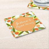 Loquat Frucht Muster Brautparty Peach Vielen Dank Rechteckiger Pappuntersetzer (angewinkelt)