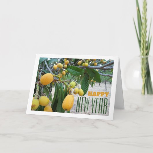 Loquat tree Portrait Karte (Vorderseite)