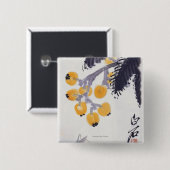 Loquats und eine Heuschrecke Button (Vorne & Hinten)