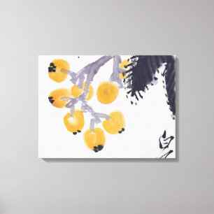 Loquats und Grasshopper Leinwanddruck