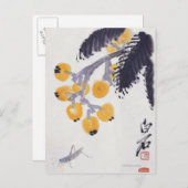 Loquats und Grasshopper Postkarte (Vorne/Hinten)