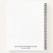Lorain Harbor West Breakwater Light Notebook Notizblock (Rückseite)
