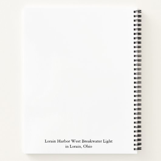 Lorain Harbor West Breakwater Light Notebook Notizblock (Rückseite)
