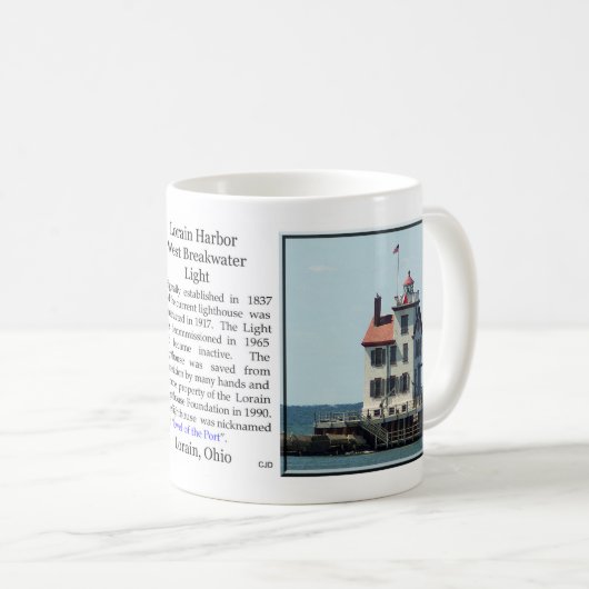 Lorain Harbour West Breakwater Light Tasse (VorderseiteRechts)