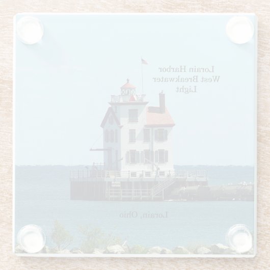 Lorain Harbour West Breakwater Light Untersetzer (Rückseite)