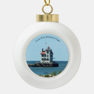 Lorain Westwellenbrecher-Lichtverzierung Keramik Kugel-Ornament
