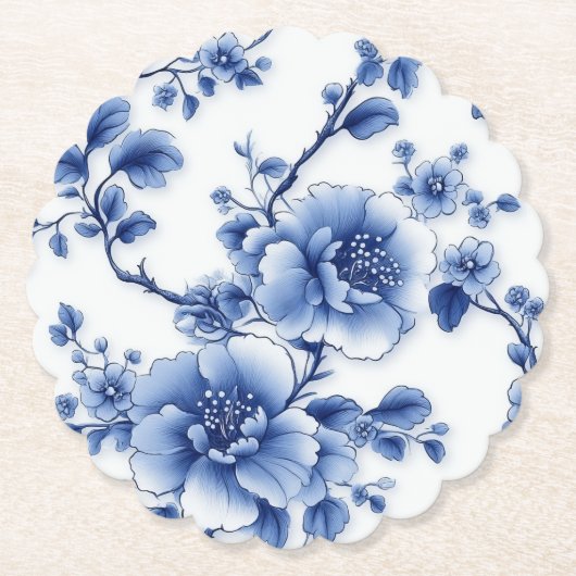 loral Bloom Napkins - Blue Blossom Edition Untersetzer (Vorderseite)