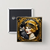 Loral Dreams und Deko Delights 3 Button (Vorne & Hinten)