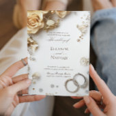 loral und Two Wedding Rings Ausgezeichnet Gerettet Einladung