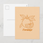 L'orange Feiertagspostkarte (Vorne/Hinten)