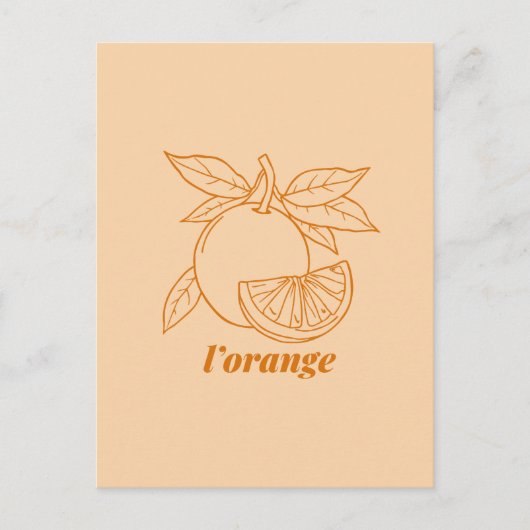 L'orange Feiertagspostkarte (Vorderseite)