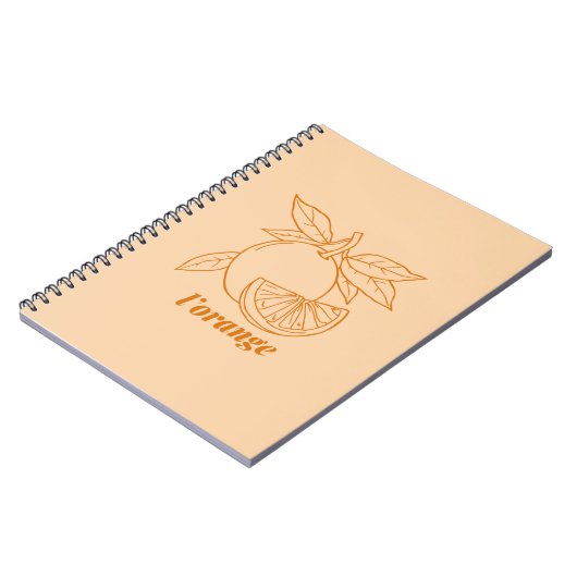 L'orange Notizblock (Linke Seite)