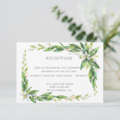 L'Orangerie Wedding Reception Card Einladung (Stehend Vorderseite)