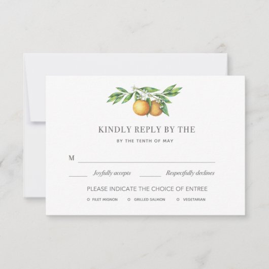 L'Orangerie Wedding RSVP-Karte RSVP Karte (Vorderseite)