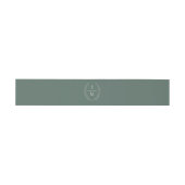 Lorbeer Boho Terrakotta Monogramm Ehering Einladungsbanderole (Flach)