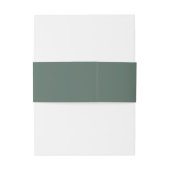 Lorbeer Boho Terrakotta Monogramm Ehering Einladungsbanderole (Rückseitenbeispiel)