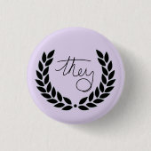 Lorbeer, den sie - lila knöpfen button (Vorderseite)