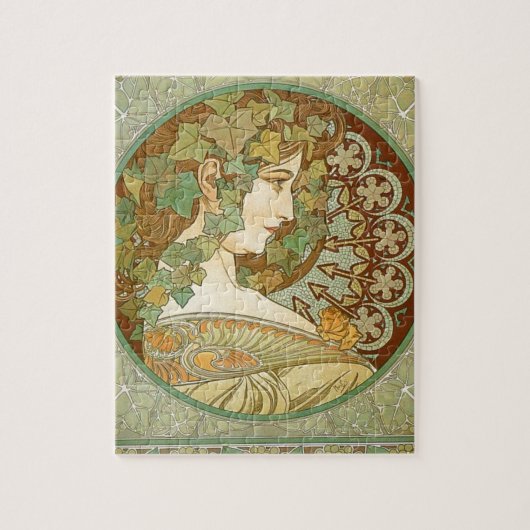 Lorbeer durch Alphonse Mucha Puzzle (Vertikal)