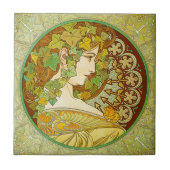 Lorbeer-Fliese Alphonse Mucha Fliese (Vorderseite)