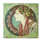 Lorbeer-Fliese Alphonse Mucha Fliese (Vorderseite)