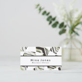 Lorbeer-Grün Visitenkarte (Stehend Vorderseite)