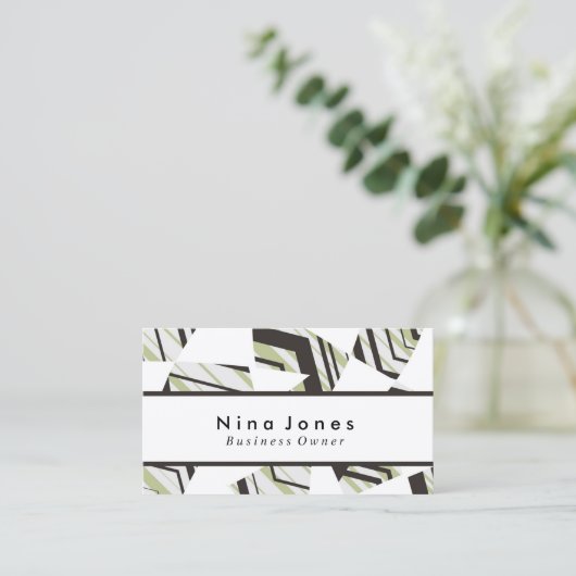 Lorbeer-Grün Visitenkarte (Stehend Vorderseite)