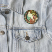 Lorbeer-Knopf Alphonse Mucha Button (Beispiel)