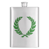 Lorbeer-Kranz-Flasche Flachmann (Vorderseite)