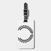 Lorbeer-Kranz-Gepäckanhänger Gepäckanhänger (Vorderseite vertikal)