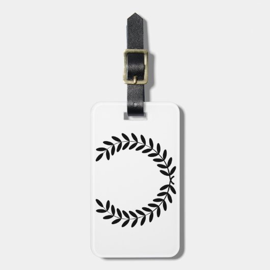 Lorbeer-Kranz-Gepäckanhänger Gepäckanhänger (Vorderseite vertikal)