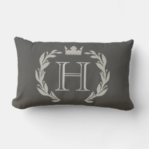 Lorbeer-Kranz-Monogramm Lendenkissen