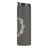 Lorbeer-Kranz-Monogramm Thermosbecher (Nach rechts gedreht)