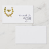 Lorbeer-Kranz und napoleonisches Bee-1 Visitenkarte (Vorne/Hinten)