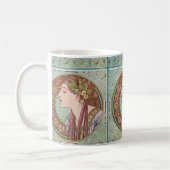 Lorbeer-Kunst Nouveau Kaffee-Tee-Tasse Alphonse Kaffeetasse (Links)