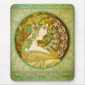 Lorbeer-Mausunterlage Alphonse Mucha Mousepad (Vorne)