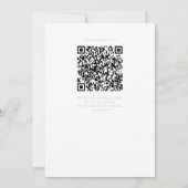 Lorbeer-Monogramm-Hochzeitseinladung mit QR-Code Einladung (Rückseite)