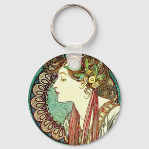 Lorbeer-Schlüsselkette Alphonse Mucha Schlüsselanhänger