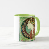 Lorbeer-Tasse Alphonse Mucha Tasse (VorderseiteRechts)