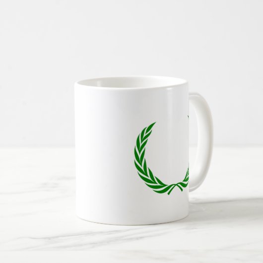 Lorbeer-Tasse Kaffeetasse (VorderseiteRechts)