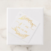 Lorbeerblätter Skript Initialen Hochzeit Geschenkanhänger (Mit Box)