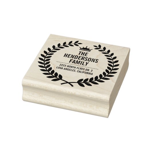 Lorbeerkranz benutzerdefinierter Text Gummistempel (Stempel)