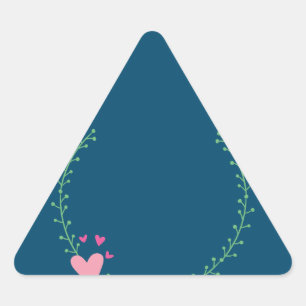 Lorbeerkranz-Hochzeit Dreieckiger Aufkleber