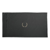 Lorbeerkranz Laurel wreath Ährenkranz black-gold Kissenbezug (Rückseite)