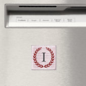 Lorbeerkranz Notenblatt Monogramm Initiale I Magnet (In Situ (Geschirrspüler))