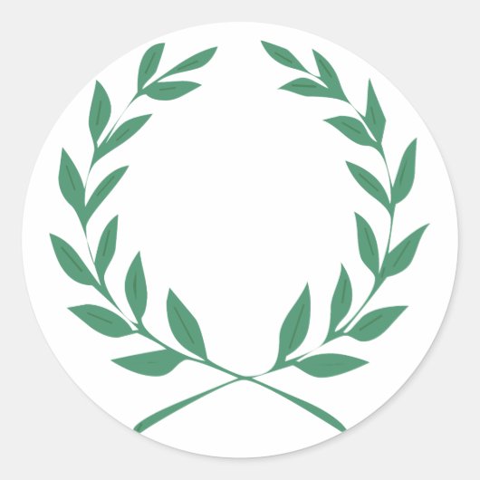 Lorbeerkranz Runder Aufkleber (Vorderseite)